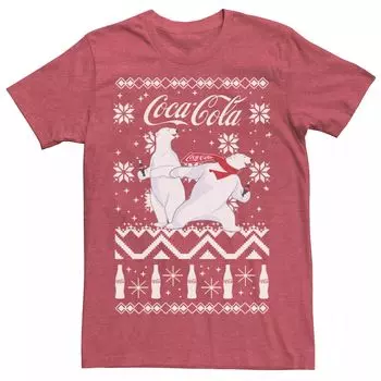 Мужская футболка с логотипом Coca Cola Bear Slide с рождественским узором Licensed Character