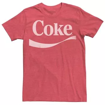Мужская футболка с логотипом Coca Cola Simple Coke Licensed Character, цвет Red Heather