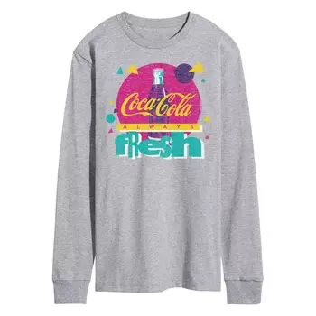 Мужская футболка с логотипом CocaCola Always Fresh и графическим рисунком с длинными рукавами Licensed Character