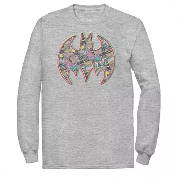 Мужская футболка с логотипом DC Comics Batman Neon Comics Licensed Character, цвет Athletic Heather