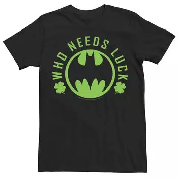 Мужская футболка с логотипом DC Comics «Бэтмен, которому нужна удача» Licensed Character