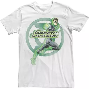 Мужская футболка с логотипом DC Comics Green Lantern Action Pose Licensed Character