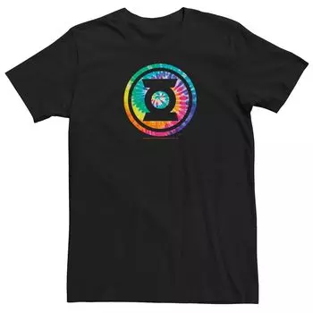 Мужская футболка с логотипом DC Comics Green Lantern Tie Dye, Black Licensed Character, черный