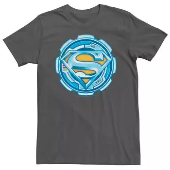 Мужская футболка с логотипом DC Comics Superman Chrome Gear Gear и рисунком на груди Licensed Character