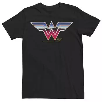 Мужская футболка с логотипом DC Fandome Wonder Woman в хромированном стиле Licensed Character