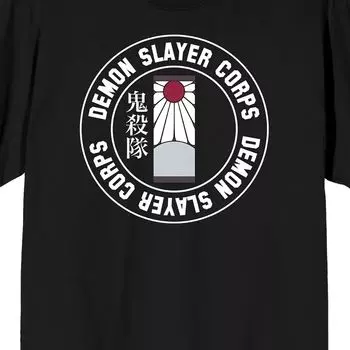Мужская футболка с логотипом Demon Slayer Corps и графическим рисунком Licensed Character