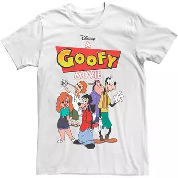 Мужская футболка с логотипом Disney A Goofy Movie Group Shot Licensed Character, белый