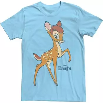 Мужская футболка с логотипом Disney Bambi Simple Portrait Licensed Character, светло-синий
