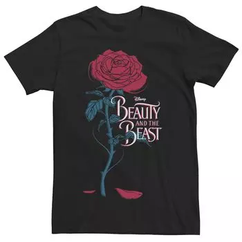 Мужская футболка с логотипом Disney Beauty & The Beast Wilting Rose Licensed Character