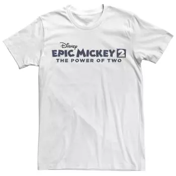 Мужская футболка с логотипом Disney Epic Mickey 2 The Power Of Two Licensed Character
