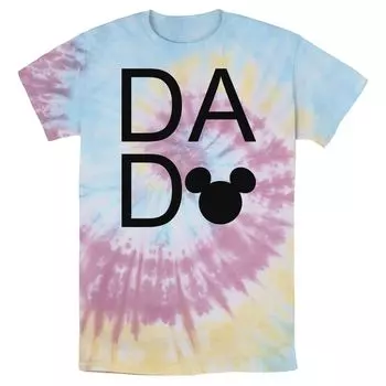 Мужская футболка с логотипом Disney Mickey Mouse Dad Letter Stack Licensed Character