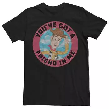 Мужская футболка с логотипом Disney Pixar Toy Story Woody Friend In Me, Black Licensed Character, черный