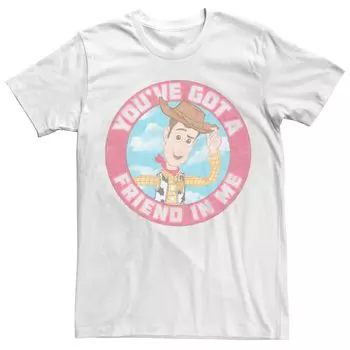 Мужская футболка с логотипом Disney Pixar Toy Story Woody Friend In Me Licensed Character, белый