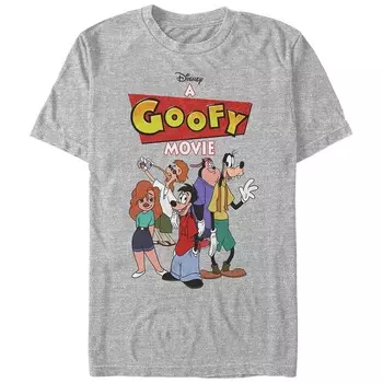 Мужская футболка с логотипом Disney's A Goofy Movie Group Shot, цвет Athletic Heather
