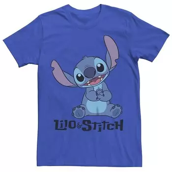 Мужская футболка с логотипом Disney's Lilo & Stitch Licensed Character, цвет Royal