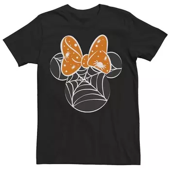 Мужская футболка с логотипом Disney's Mickey & Friends Halloween Minnie Spider Web Licensed Character, черный