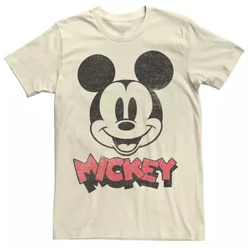 Мужская футболка с логотипом Disney's Mickey And Friends Mickey Licensed Character, цвет Natural