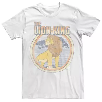 Мужская футболка с логотипом Disney's The Lion King Simba The New King Circle Licensed Character