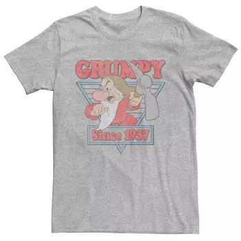Мужская футболка с логотипом Disney Snow White Grumpy с 1937 года Licensed Character