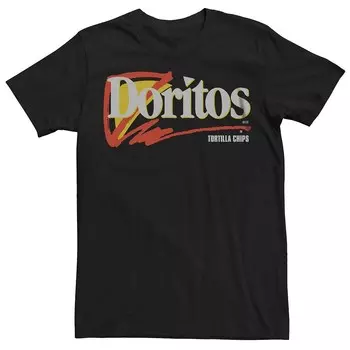 Мужская футболка с логотипом Doritos Tortilla Chips Licensed Character, черный
