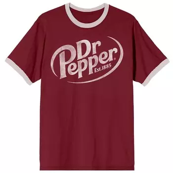 Мужская футболка с логотипом Dr Pepper и короткими рукавами с рисунком Licensed Character, красный