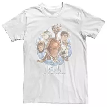 Мужская футболка с логотипом ET Main Cast Vintage Portrait Movie Licensed Character