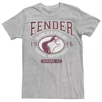 Мужская футболка с логотипом Fender Fine Instrument Collegiate Licensed Character