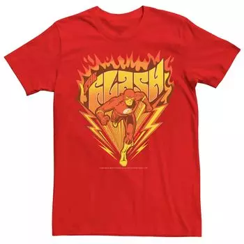 Мужская футболка с логотипом Flash Running Flame Licensed Character
