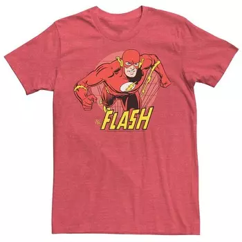 Мужская футболка с логотипом Flash Vintage Flash Licensed Character, цвет Red Heather