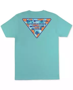 Мужская футболка с логотипом Flora PFG и графическим рисунком Columbia, синий