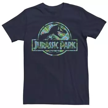 Мужская футболка с логотипом Fossil с изображением тропического дерева «Парк Юрского периода» Licensed Character, синий