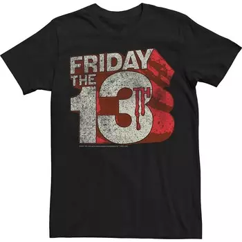 Мужская футболка с логотипом Friday The 13th Licensed Character, черный