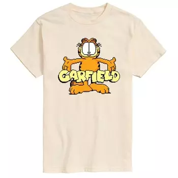 Мужская футболка с логотипом Garfield Standing и графическим рисунком Licensed Character, цвет Cream
