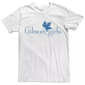 Мужская футболка с логотипом Gilmore Girls Leaf Licensed Character, белый