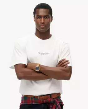 Мужская футболка с логотипом города Superdry, белый