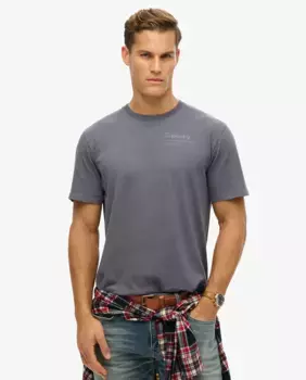 Мужская футболка с логотипом города Superdry, серый