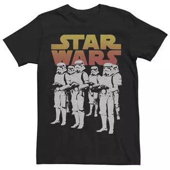 Мужская футболка с логотипом Групповой портрет штурмовика Star Wars, черный