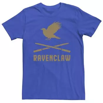 Мужская футболка с логотипом Harry Potter Ravenclaw и скрещенными палочками Licensed Character