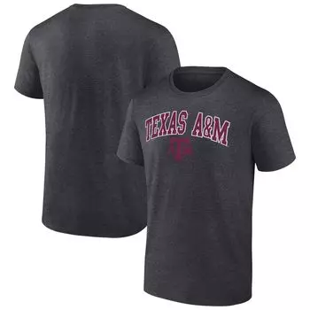 Мужская футболка с логотипом Heather Charcoal Texas A&M Aggies Campus Fanatics
