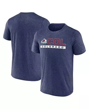 Мужская футболка с логотипом Heather Navy Colorado Avalanche Playmaker Fanatics, синий