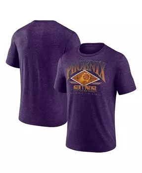 Мужская футболка с логотипом Heather Purple Phoenix Suns True Classics Power Phase Tri-Blend Fanatics, фиолетовый