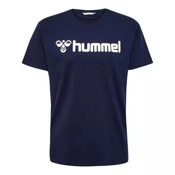 Мужская футболка с логотипом Hmlgo 2.0 из органического хлопка для мультиспорта HUMMEL, цвет blau