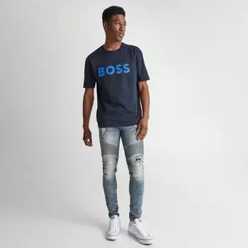 Мужская футболка с логотипом Hugo Boss, синий