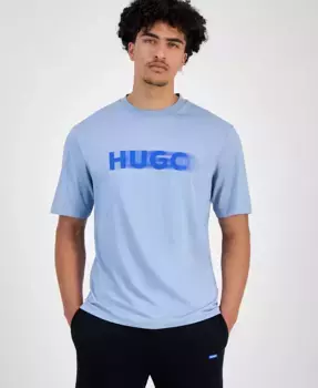 Мужская футболка с логотипом Hugo Boss, синий