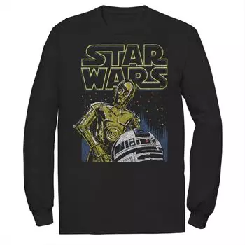 Мужская футболка с логотипом и плакатом Star Wars R2-D2 и C-3PO Licensed Character