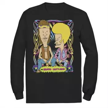 Мужская футболка с логотипом и плакатом в стиле 70-х годов Beavis And Butt-Head Licensed Character