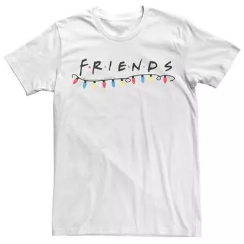 Мужская футболка с логотипом и рождественскими огнями Friends Licensed Character