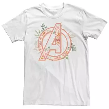 Мужская футболка с логотипом из мягкой цветочной ткани Marvel Avengers Licensed Character