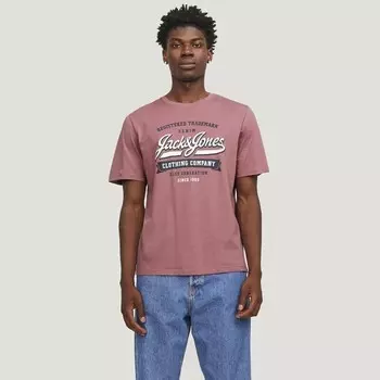 Мужская футболка с логотипом jjelogo Jack & Jones, бордовый