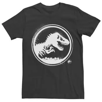 Мужская футболка с логотипом Jurassic World, аэрозольной краской и трафаретом Licensed Character